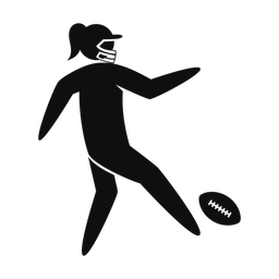 American Football Punter - Female | Strike | Silhouette | v1