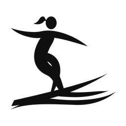 Surfing - Female | Motion | Silhouette | v4