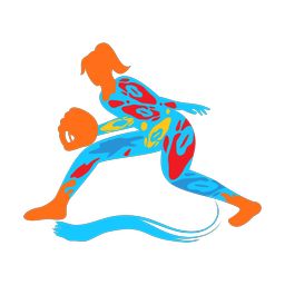 Softball Fielder - Female | Splash | Colorful | v2