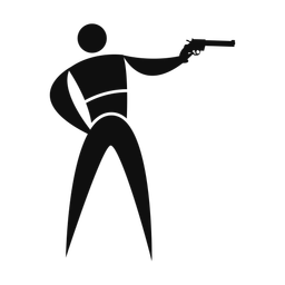 Pistol Shooting - Male | Motion | Silhouette | v1