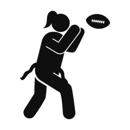 Flag Football Receiver - Female | Round | Silhouette | v1