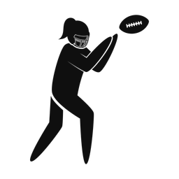 American Football Receiver - Female | Strike | Silhouette | v1