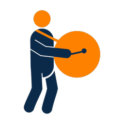 Marching Bass Drummer - Male | Round | 2 Colored | v1