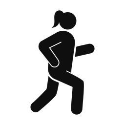 Running - Female | Round | Silhouette | v3