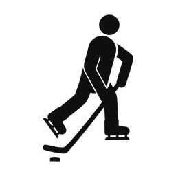 Ice Hockey Player - Male | Round | Silhouette | v4