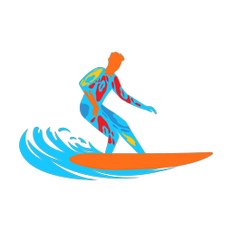 Surfing - Male | Splash | Colorful | v4
