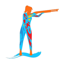 Skeet Shooting - Female | Splash | Colorful | v1