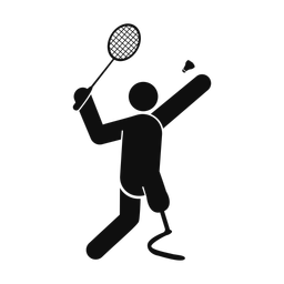 Para Badminton - Male | Round | Silhouette | v1