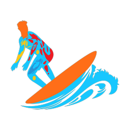 Surfing - Male | Splash | Colorful | v2