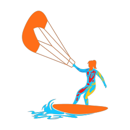 Kitesurfing - Female | Splash | Colorful | v1