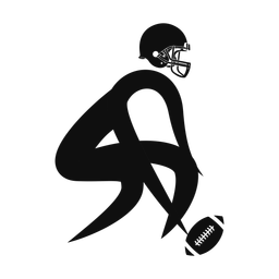 American Football Lineman - Male | Motion | Silhouette | v2