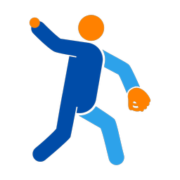 Baseball Pitcher - Male | Round | 3 Colored | v2