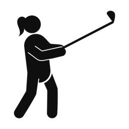 Golf - Female | Round | Silhouette | v6