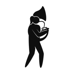 Marching French Horn Player - Female | Strike | Silhouette | v1