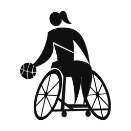 Wheelchair Basketball - Female | Motion | Silhouette | v1
