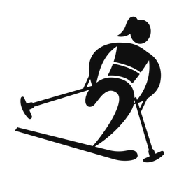 Para Downhill Skiing - Female | Motion | Silhouette | v1