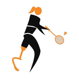 Para Badminton - Female | Motion | 2 Colored | v1