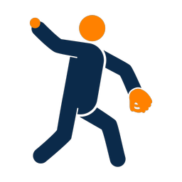 Baseball Pitcher - Male | Round | 2 Colored | v2