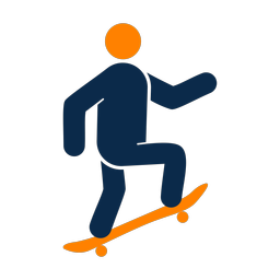 Skateboarding - Male | Round | 2 Colored | v1