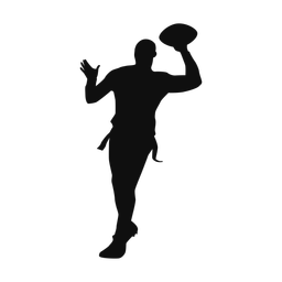 Flag Football Quarterback - Male | Classic | Silhouette | v1