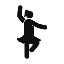 Ballet Dancing - Female | Round | Silhouette | v5