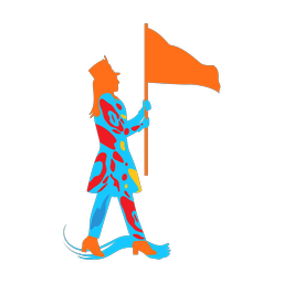 Marching Band Flag Performer - Female | Splash | Colorful | v1
