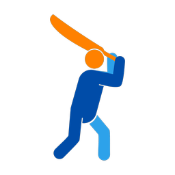 Cricket Batter - Male | Round | 3 Colored | v1