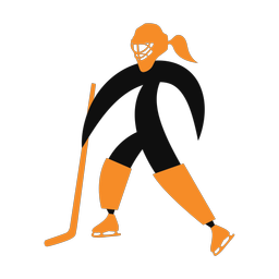 Ice Hockey Goalie - Female | Motion | 2 Colored | v1