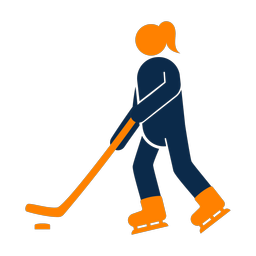 Ice Hockey Player - Female | Round | 2 Colored | v2