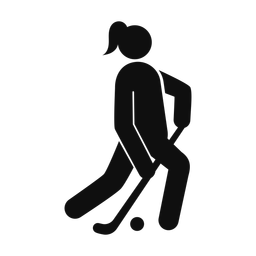 Field Hockey Player - Female | Round | Silhouette | v1