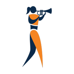Marching Trumpet Player - Female | Motion | 2 Colored | v1
