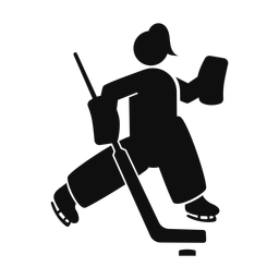 Ice Hockey Goalie - Female | Round | Silhouette | v2
