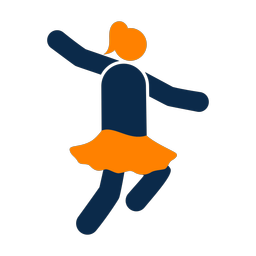 Ballet Dancing - Female | Round | 2 Colored | v6