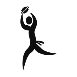 Flag Football Receiver - Male | Motion | Silhouette | v1