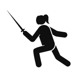 Fencing - Female | Round | Silhouette | v1