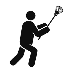 Lacrosse Player - Male | Round | Silhouette | v2