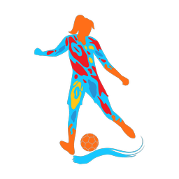 Soccer Player - Female | Splash | Colorful | v3