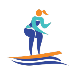 Surfing - Female | Motion | 3 Colored | v2