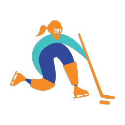 Ice Hockey Goalie - Female | Motion | 3 Colored | v2