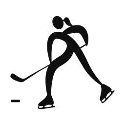 Ice Hockey Player - Female | Motion | Silhouette | v3