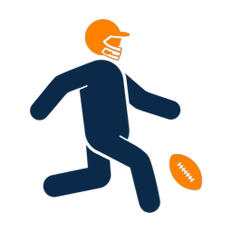 American Football Punter - Male | Round | 2 Colored | v1