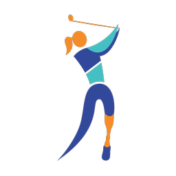 Disability Golf - Female | Motion | 3 Colored | v1