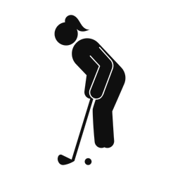 Golf - Female | Round | Silhouette | v1