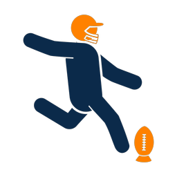 American Football Kicker - Male | Round | 2 Colored | v2