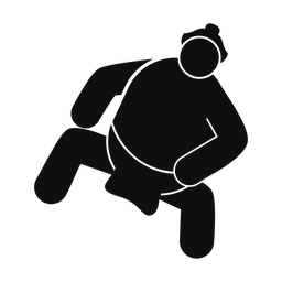 Sumo Wrestling - Male | Round | Silhouette | v6