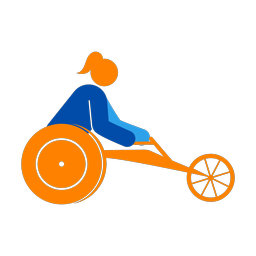 Wheelchair Racing - Female | Round | 3 Colored | v1