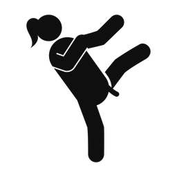 Karate - Female | Round | Silhouette | v4