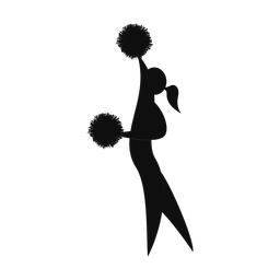 Cheerleader - Female | Motion | Silhouette | v7
