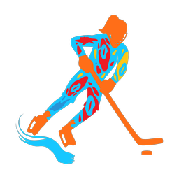 Ice Hockey Player - Female | Splash | Colorful | v2