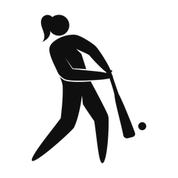 Softball Batter - Female | Strike | Silhouette | v3